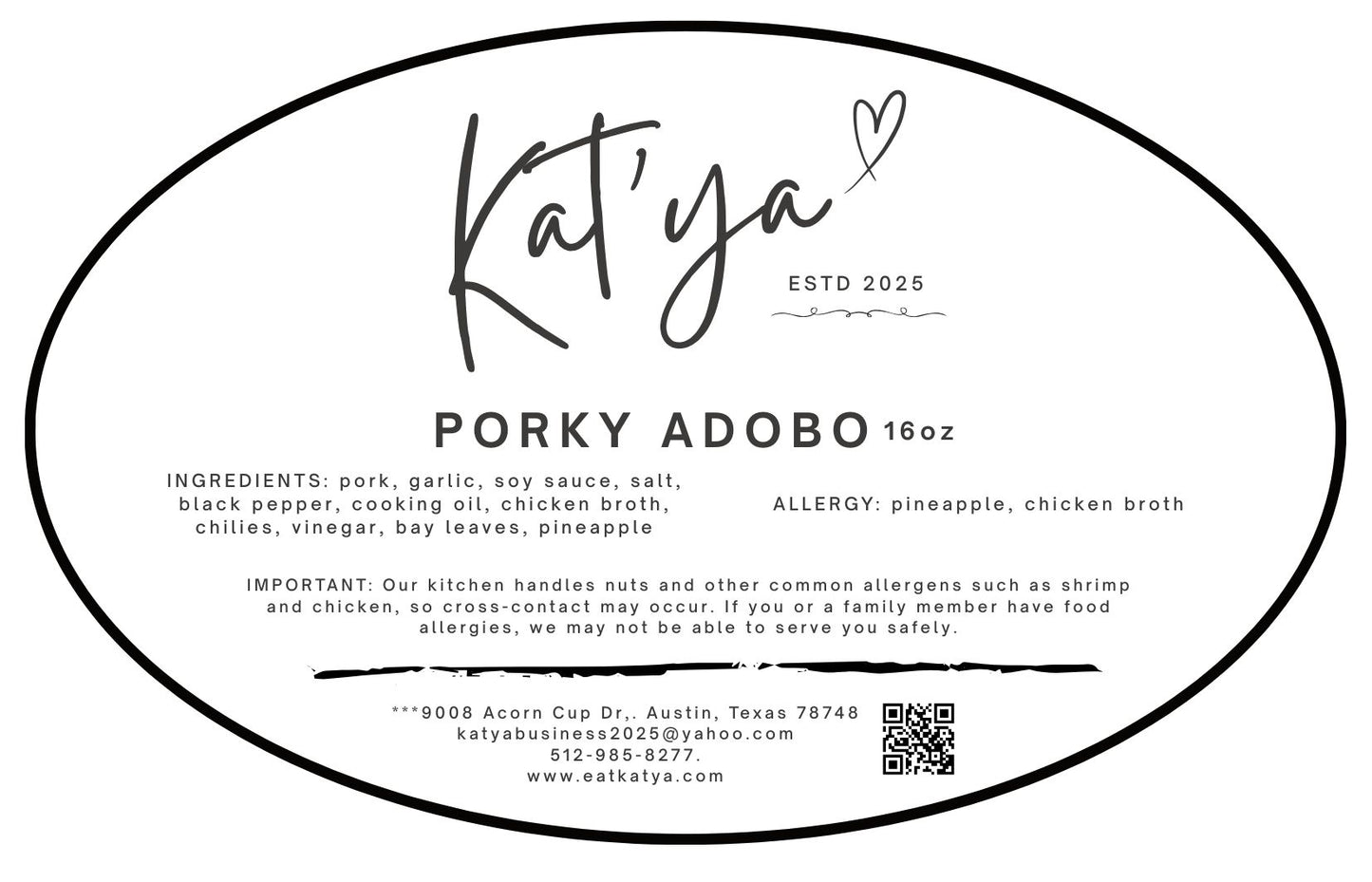 Porky Adobo 8oz